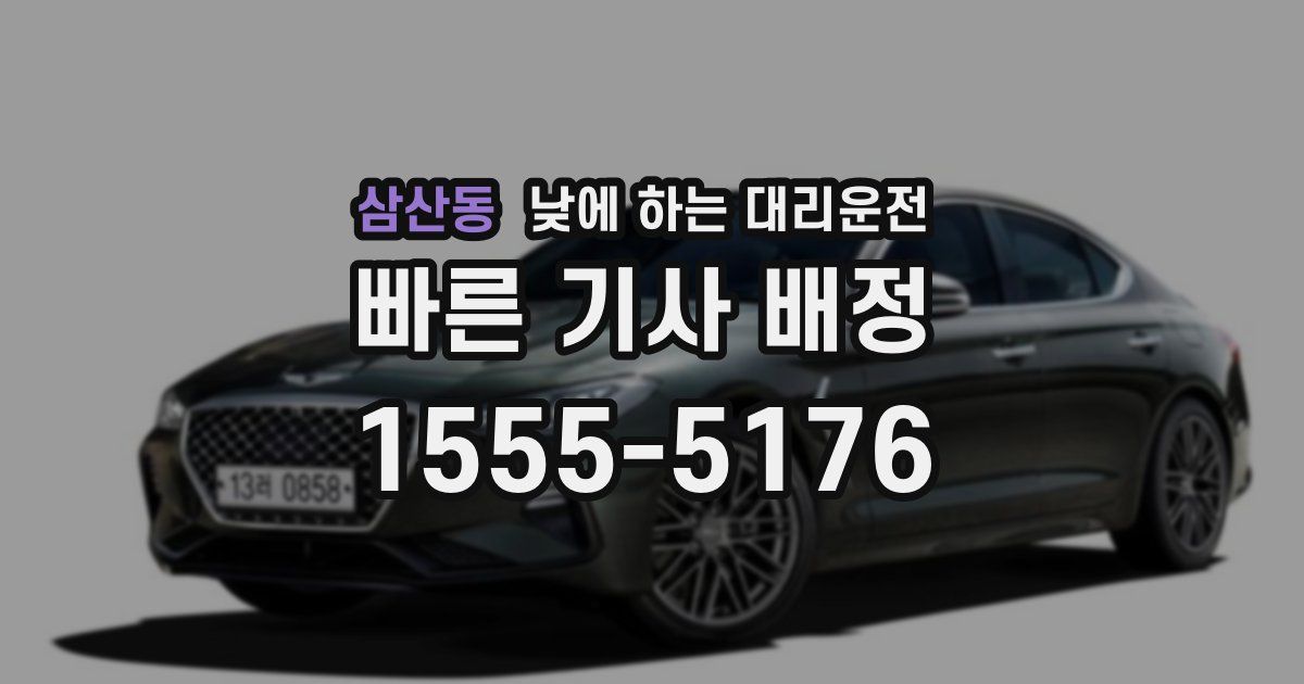 삼산동 낮에 하는 대리운전