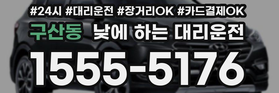 구산동 낮에 하는 대리운전