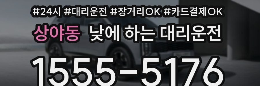 상야동 낮에 하는 대리운전