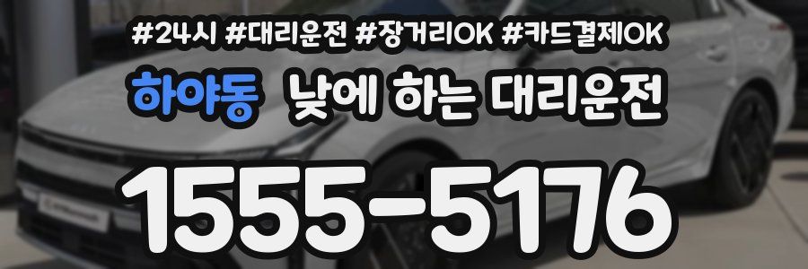 하야동 낮에 하는 대리운전