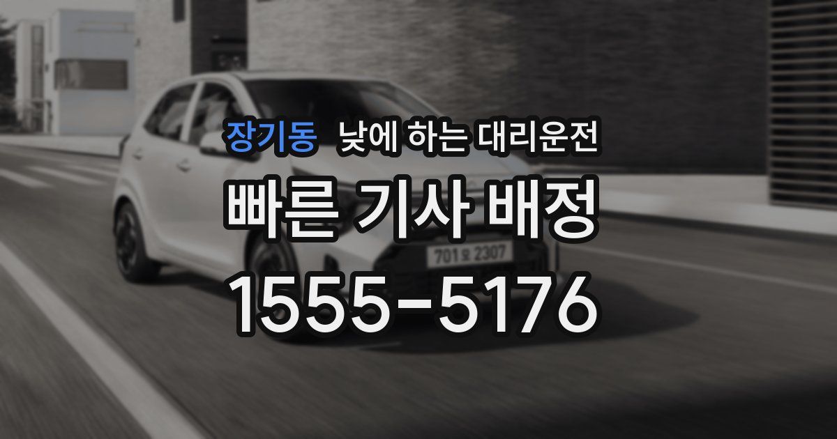 장기동 낮에 하는 대리운전