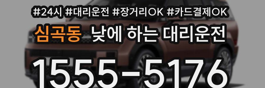 심곡동 낮에 하는 대리운전