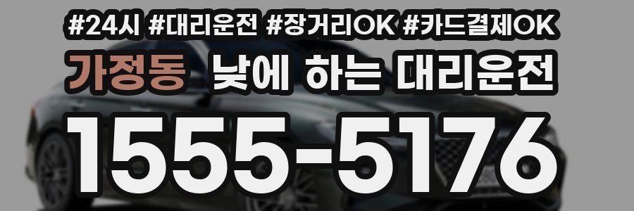 가정동 낮에 하는 대리운전