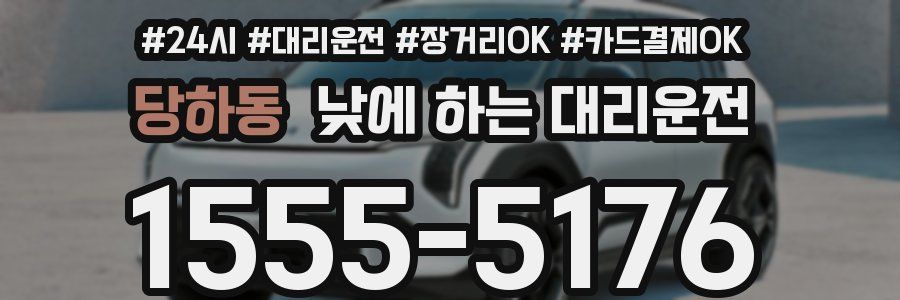 당하동 낮에 하는 대리운전