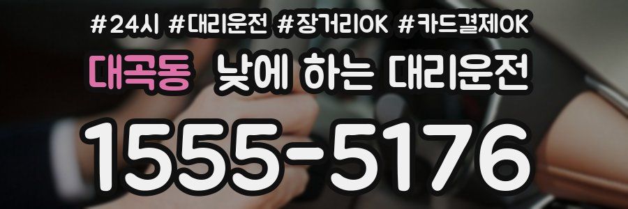 대곡동 낮에 하는 대리운전