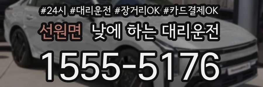 선원면 낮에 하는 대리운전