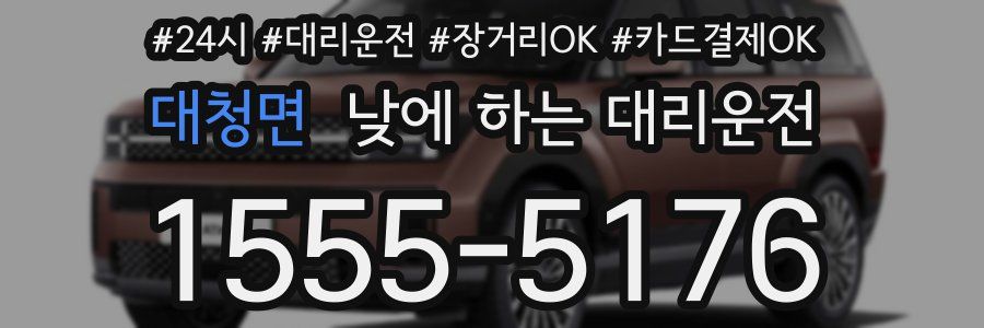 대청면 낮에 하는 대리운전