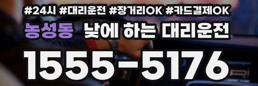 농성동 낮에 하는 대리운전