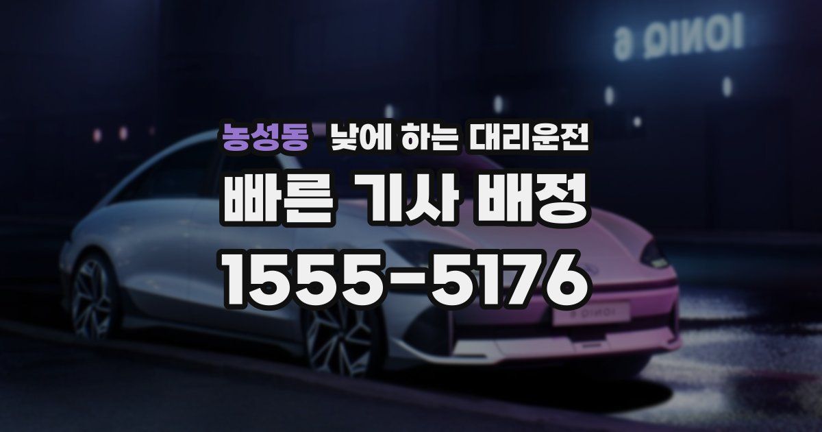 농성동 낮에 하는 대리운전