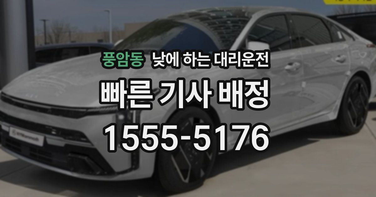 풍암동 낮에 하는 대리운전