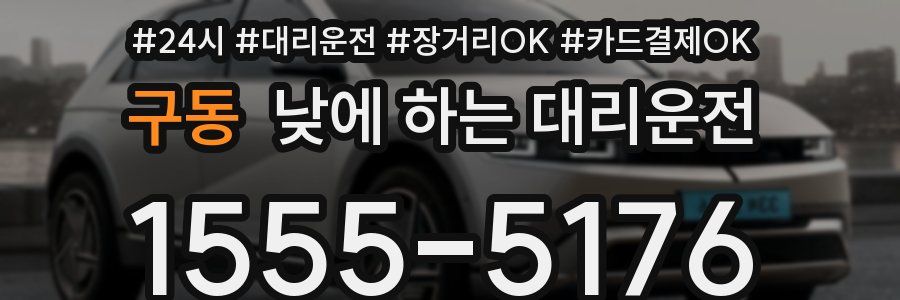 구동 낮에 하는 대리운전