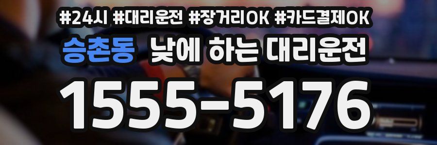 승촌동 낮에 하는 대리운전