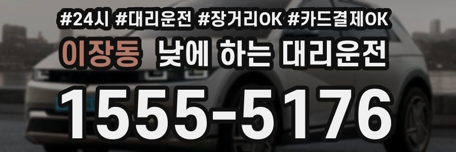 이장동 낮에 하는 대리운전