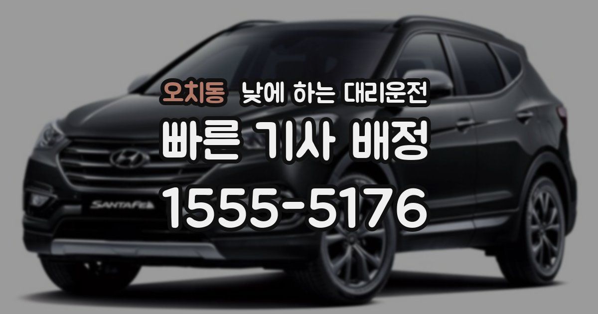 오치동 낮에 하는 대리운전