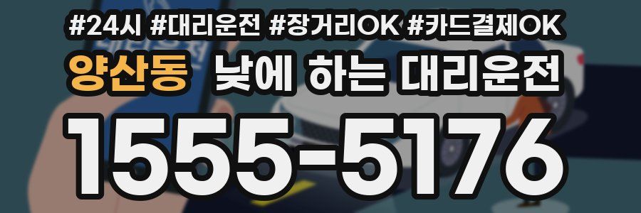 양산동 낮에 하는 대리운전