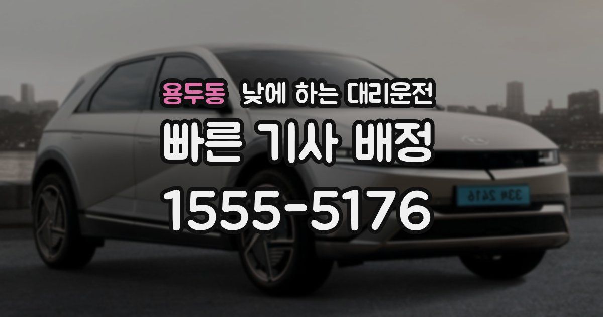 용두동 낮에 하는 대리운전