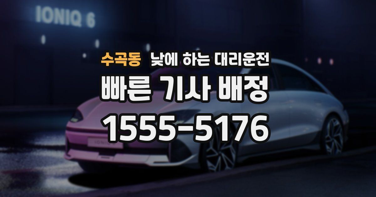 수곡동 낮에 하는 대리운전