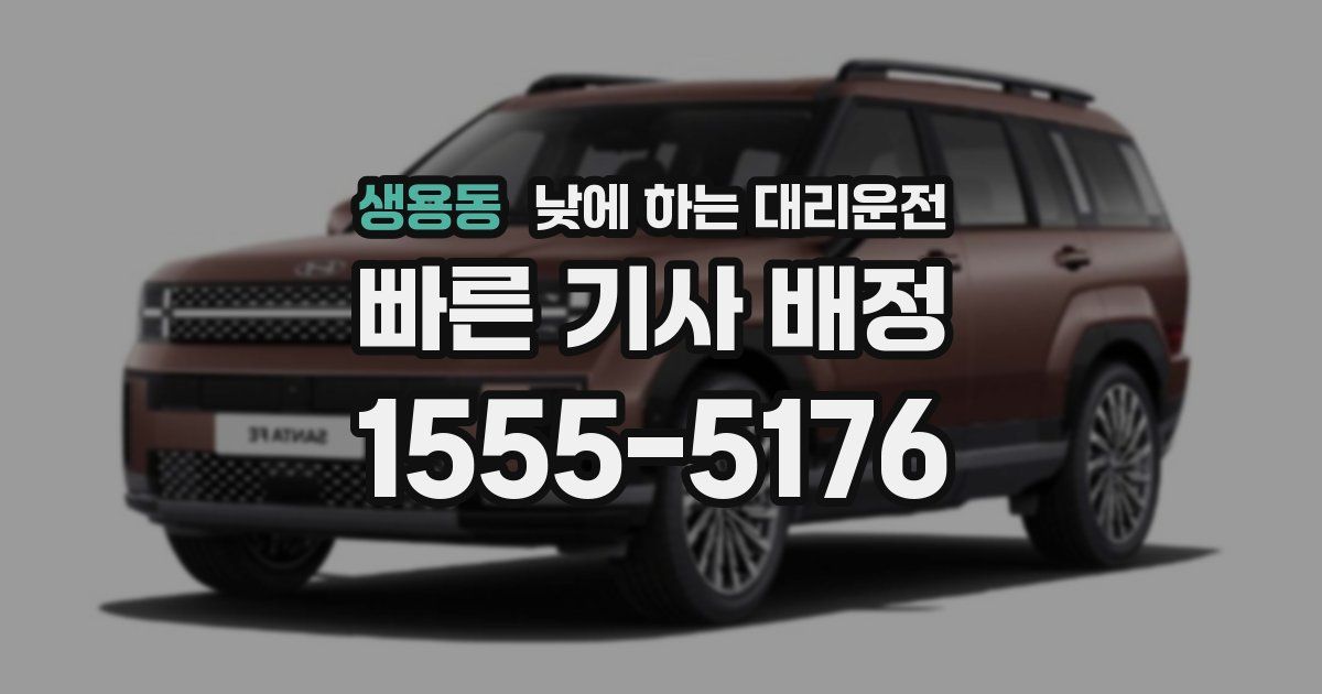 생용동 낮에 하는 대리운전