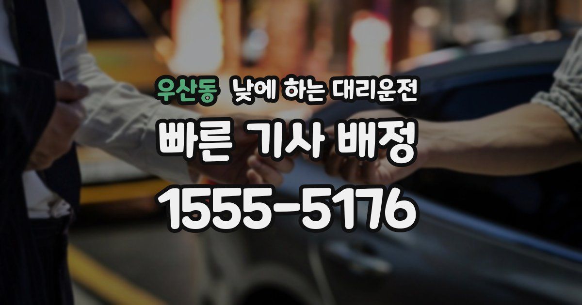 우산동 낮에 하는 대리운전