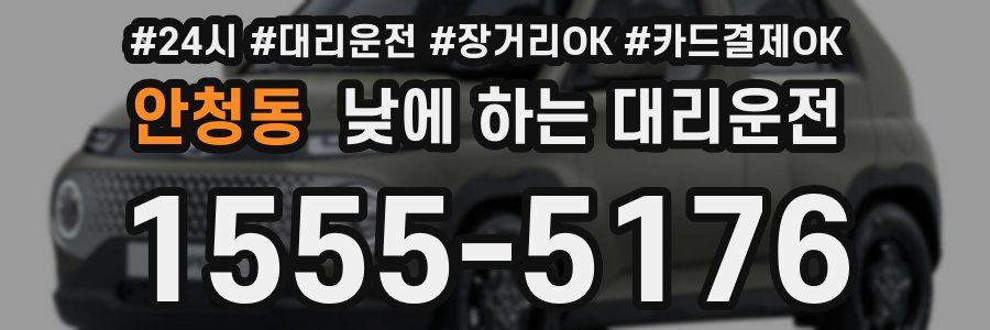 안청동 낮에 하는 대리운전