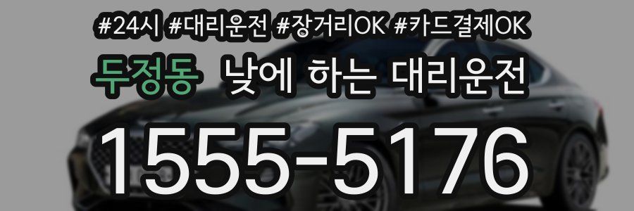 두정동 낮에 하는 대리운전