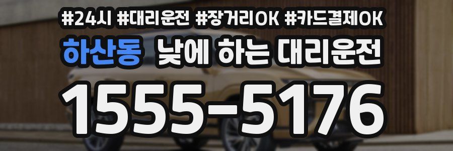 하산동 낮에 하는 대리운전