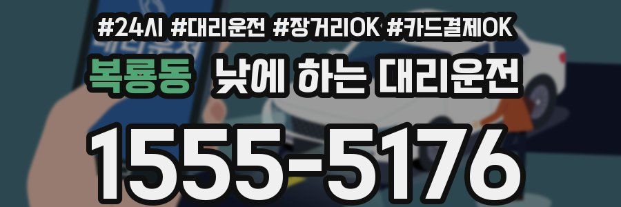 복룡동 낮에 하는 대리운전