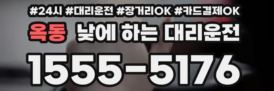 옥동 낮에 하는 대리운전