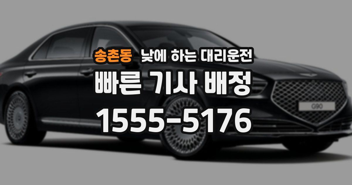 송촌동 낮에 하는 대리운전