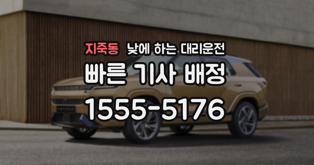 지죽동 낮에 하는 대리운전