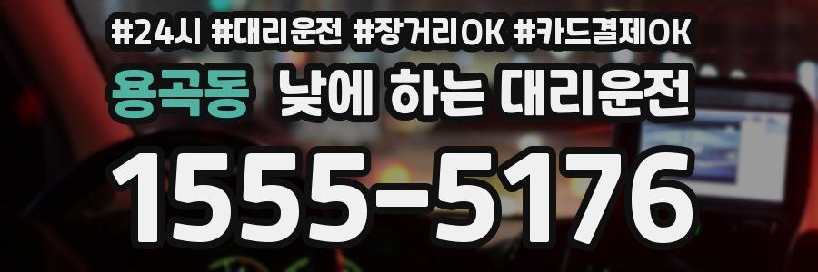 용곡동 낮에 하는 대리운전