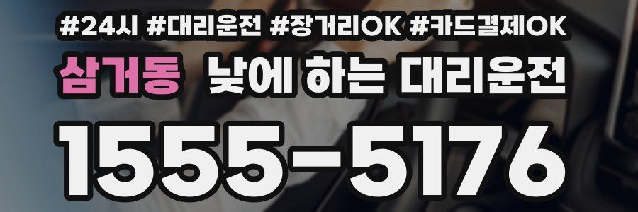 삼거동 낮에 하는 대리운전