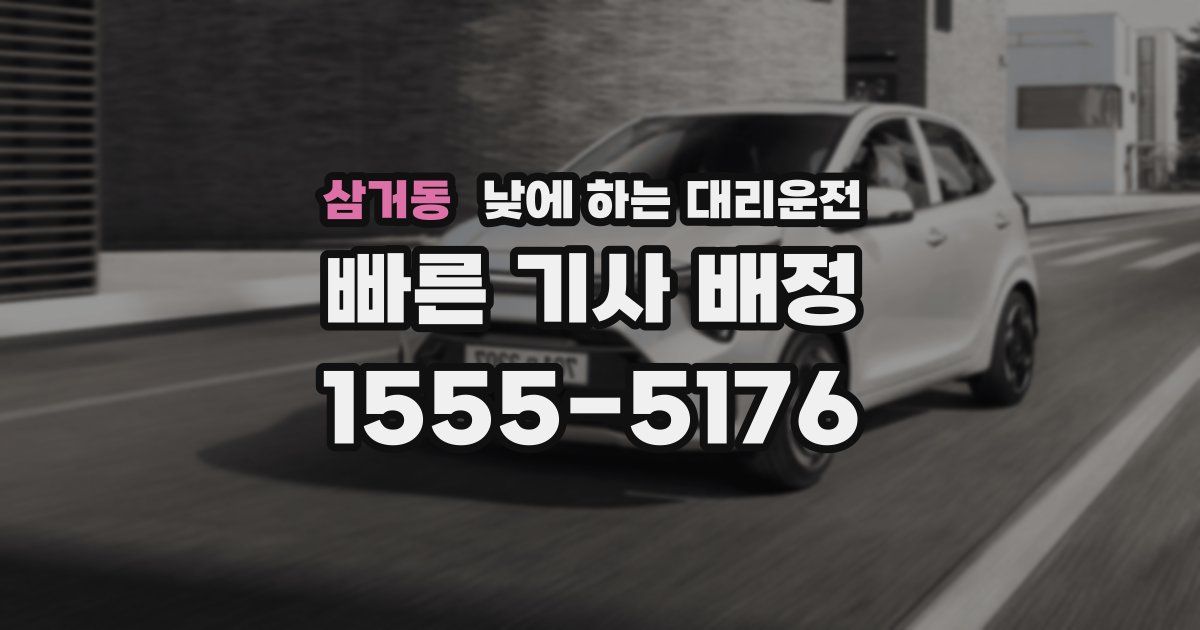 삼거동 낮에 하는 대리운전