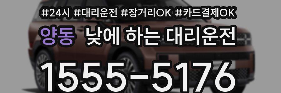 양동 낮에 하는 대리운전