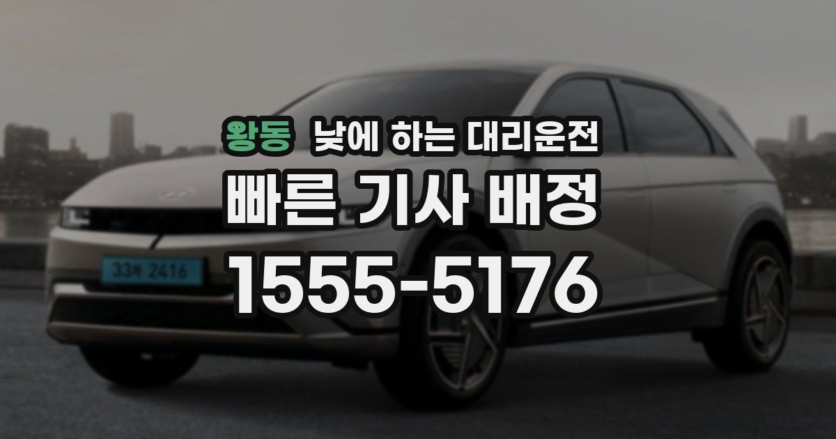 왕동 낮에 하는 대리운전