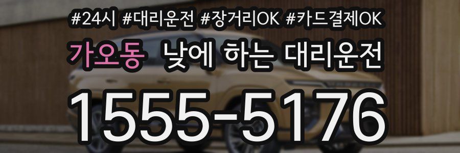 가오동 낮에 하는 대리운전