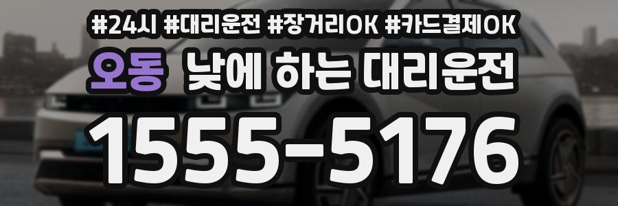 오동 낮에 하는 대리운전