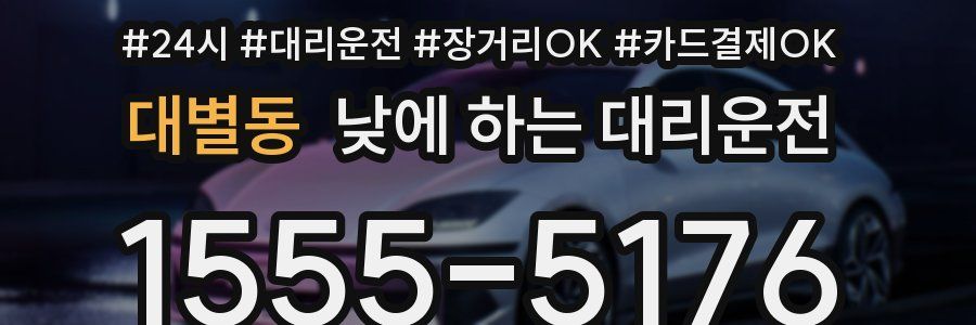 대별동 낮에 하는 대리운전