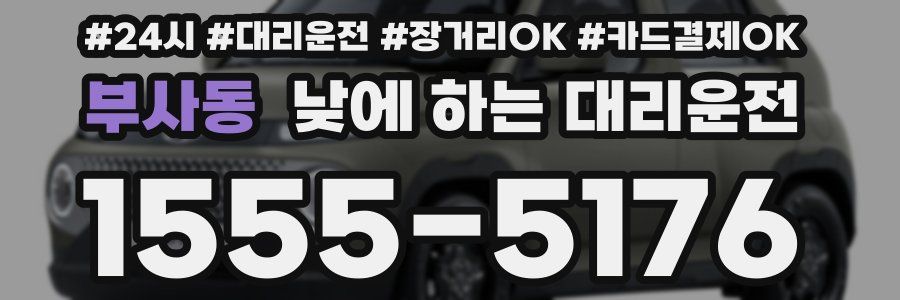 부사동 낮에 하는 대리운전