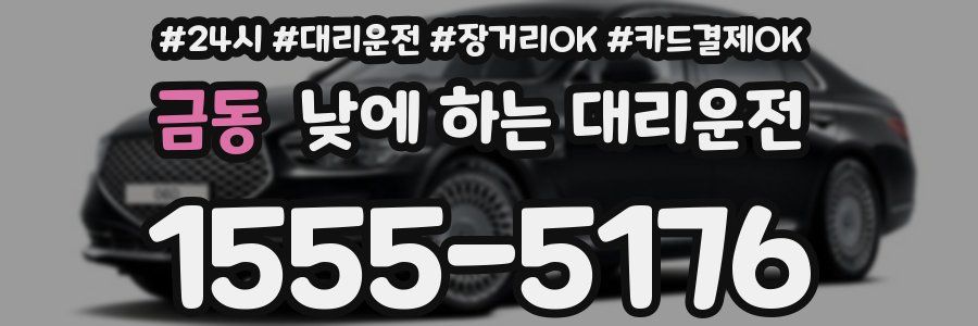 금동 낮에 하는 대리운전