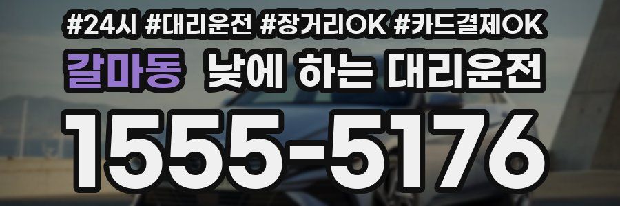 갈마동 낮에 하는 대리운전