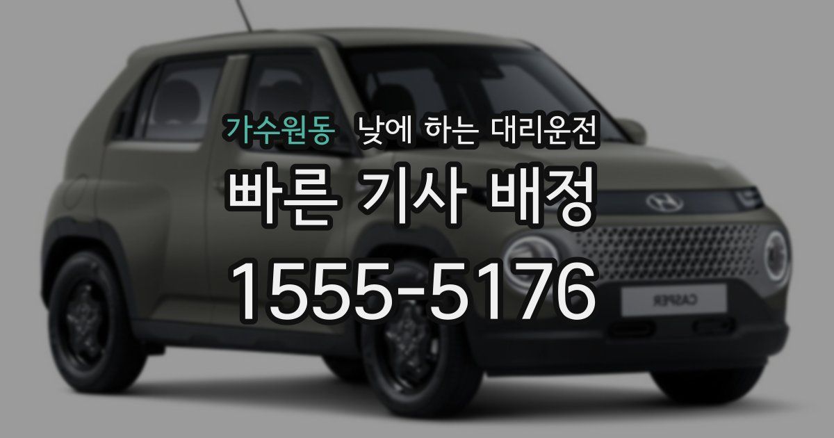 가수원동 낮에 하는 대리운전