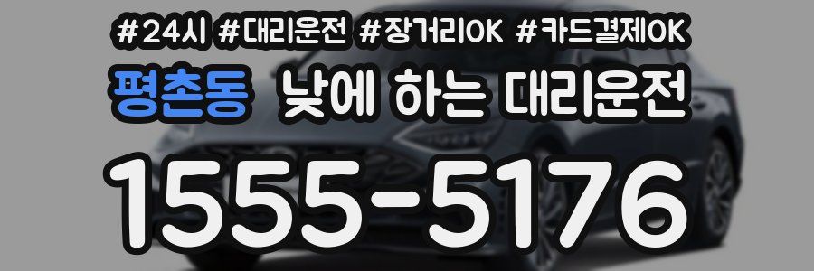 평촌동 낮에 하는 대리운전