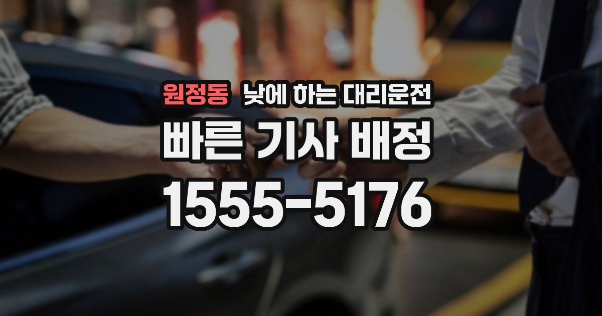 원정동 낮에 하는 대리운전