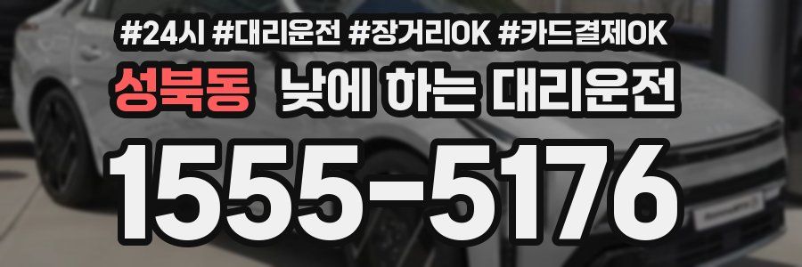 성북동 낮에 하는 대리운전