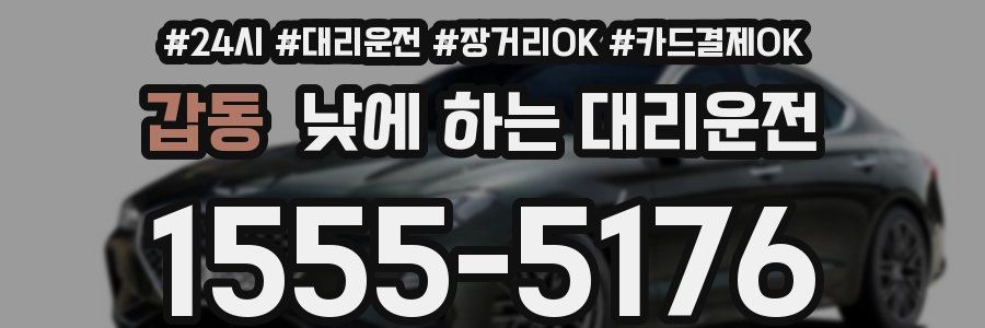 갑동 낮에 하는 대리운전