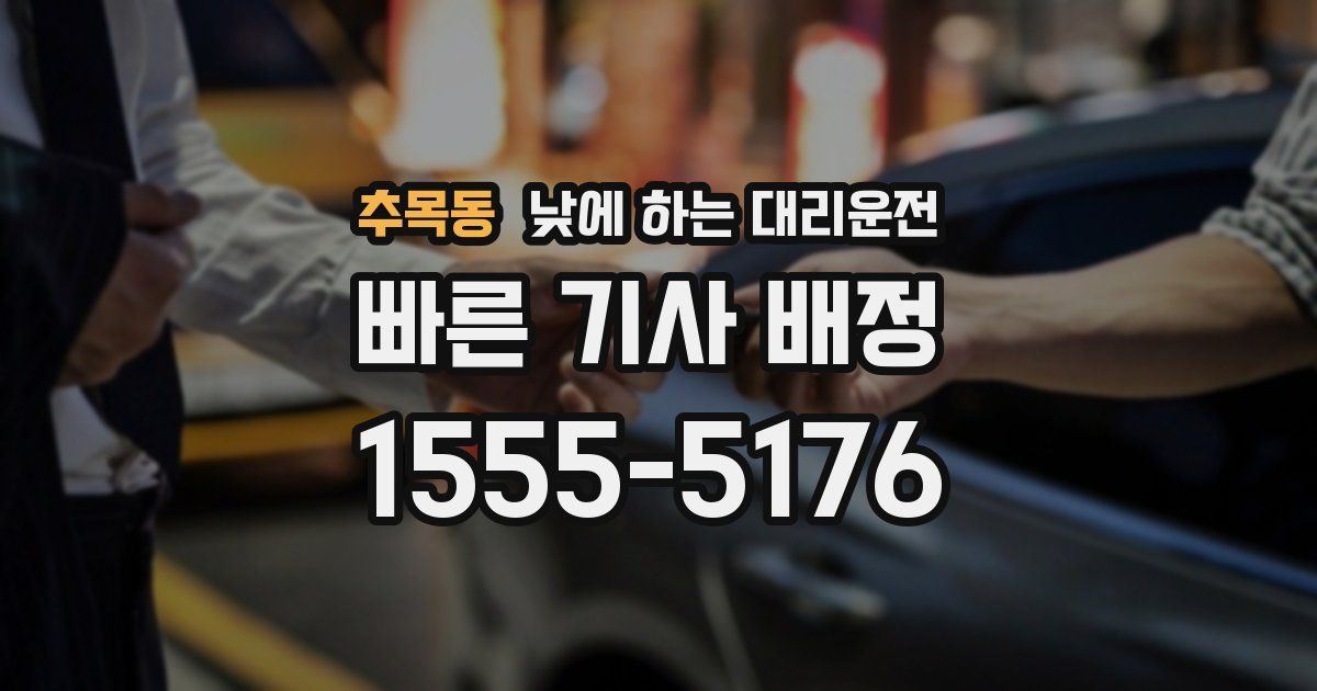 추목동 낮에 하는 대리운전