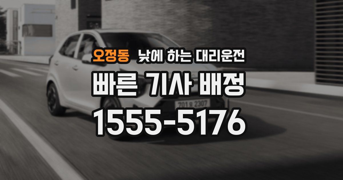 오정동 낮에 하는 대리운전