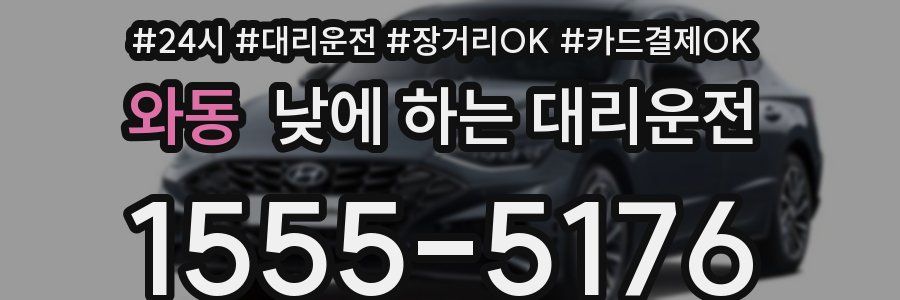 와동 낮에 하는 대리운전