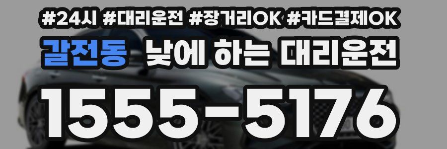 갈전동 낮에 하는 대리운전